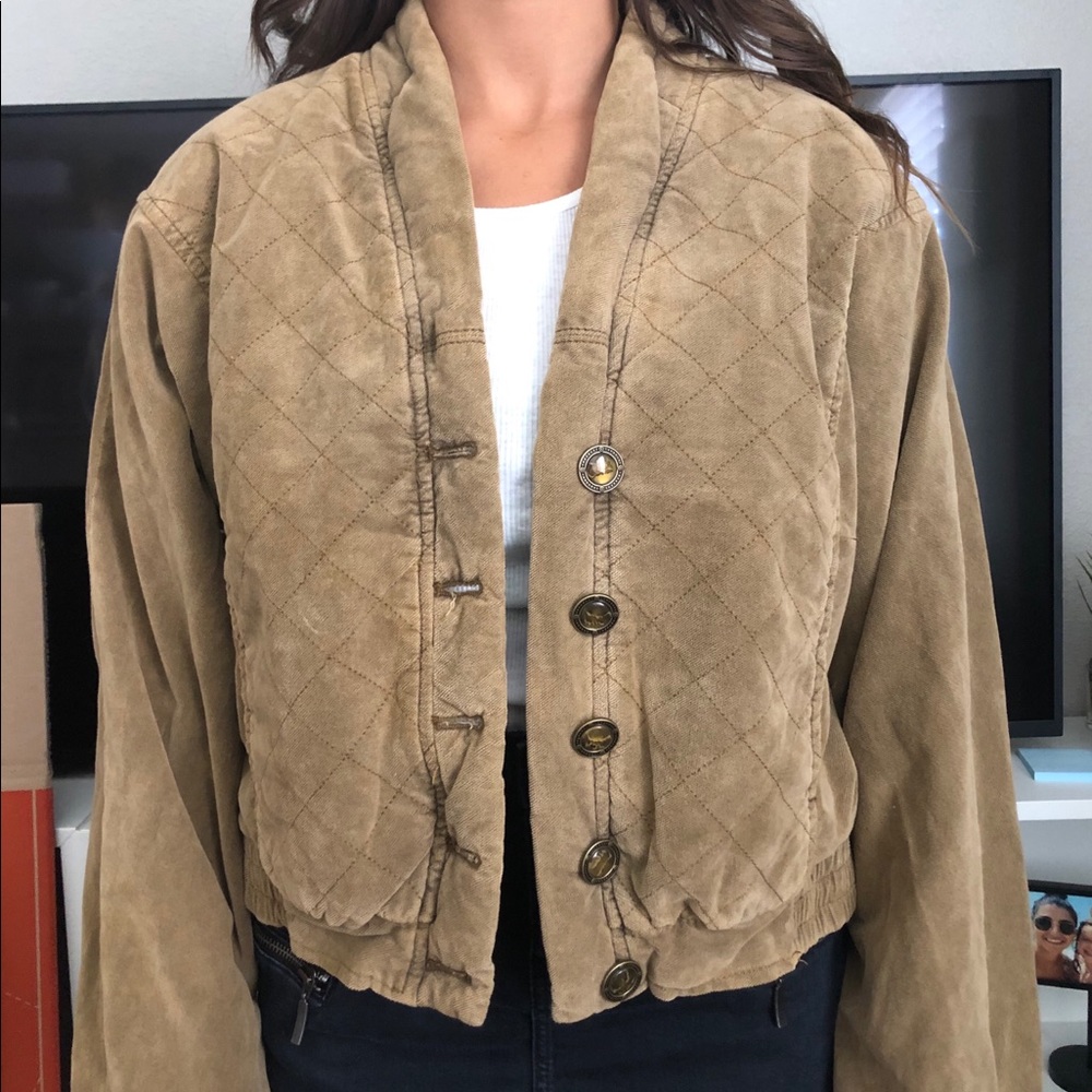 Free People Main Squeeze Jacket (brown quilted)